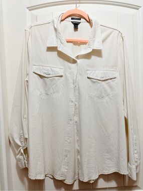 Eddie Bauer white Button-Up Shirt breathable